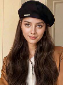 Black Metal Logo Beret