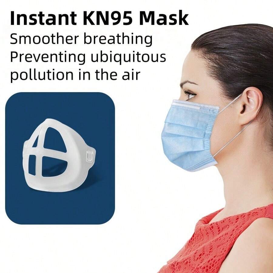 10pcs Mask Bracket Accessories, Breathing Insert Holder Frame, Keeps Mask From Touching Face, Solid Color PE (Polyethylene)