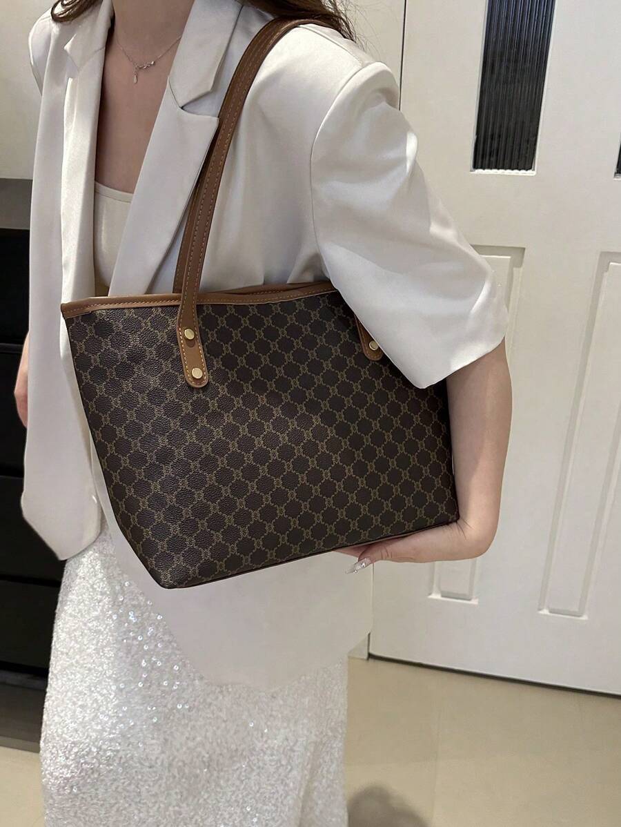 Bolso de mano clásico y elegante con billetera larga, bolso de mujer con textura elegante, regalo del Día de San Valentín