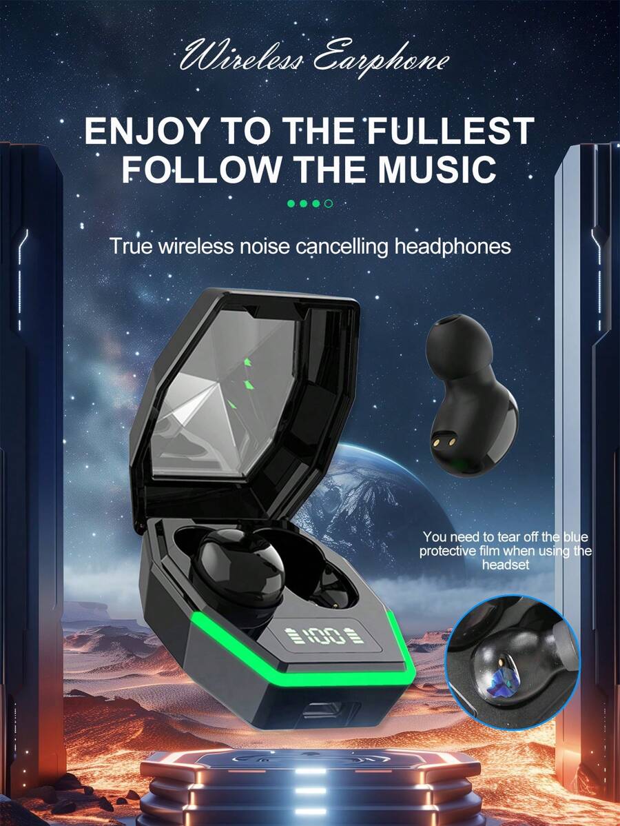 J30 Low Latency Gaming Bluetooth Earphones, True Wireless Earbuds For Esports & Workout, Super Long Battery Life, Stylish Music Design