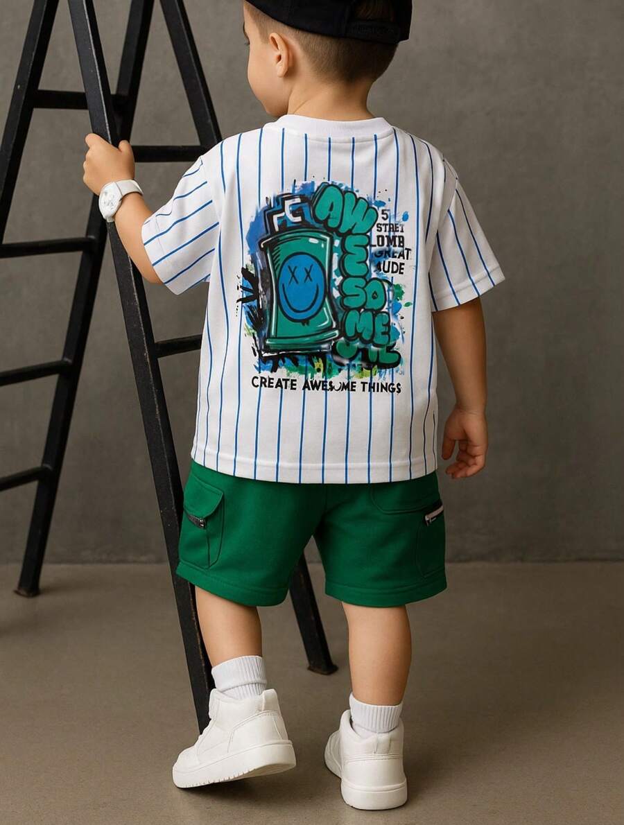conjunto 2 pçs Shorts Bermuda infantil menino Masculina 2 a 12 anos -FORMA GRANDE