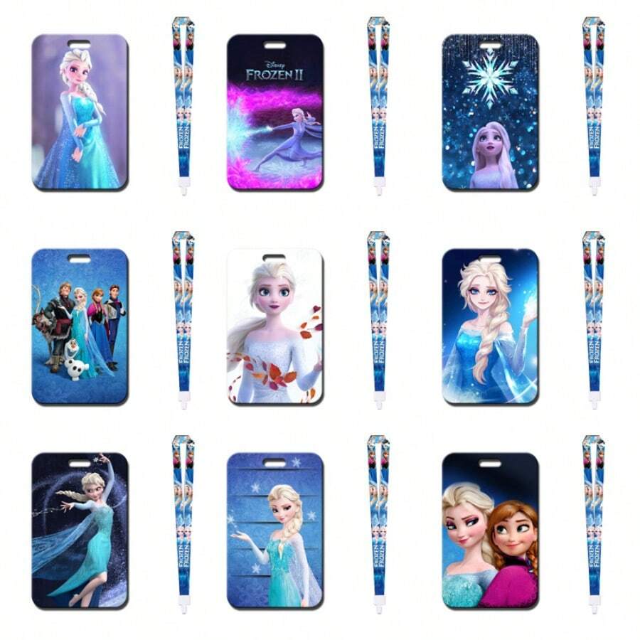 1pc Anime Frozen Princess Series Card Holder For Bus Pass Student ID Campus Card Access Card Badge Lanyard Back To School Student Supplies For Women Wallet Mini Wallet Purse Wallet School Supplies Card Wallet