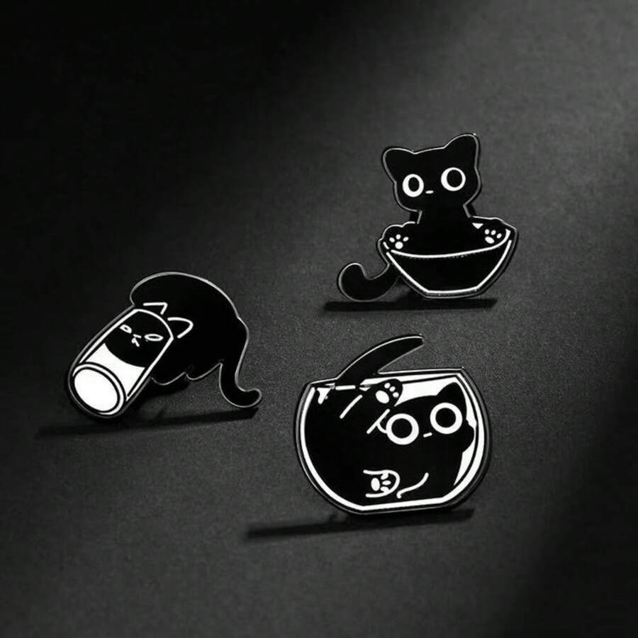 10pcs Zinc Alloy Black Cat Pendant DIY Necklace Earrings Bracelets Accessories Pet Keychain Pendant Charm Jewelry