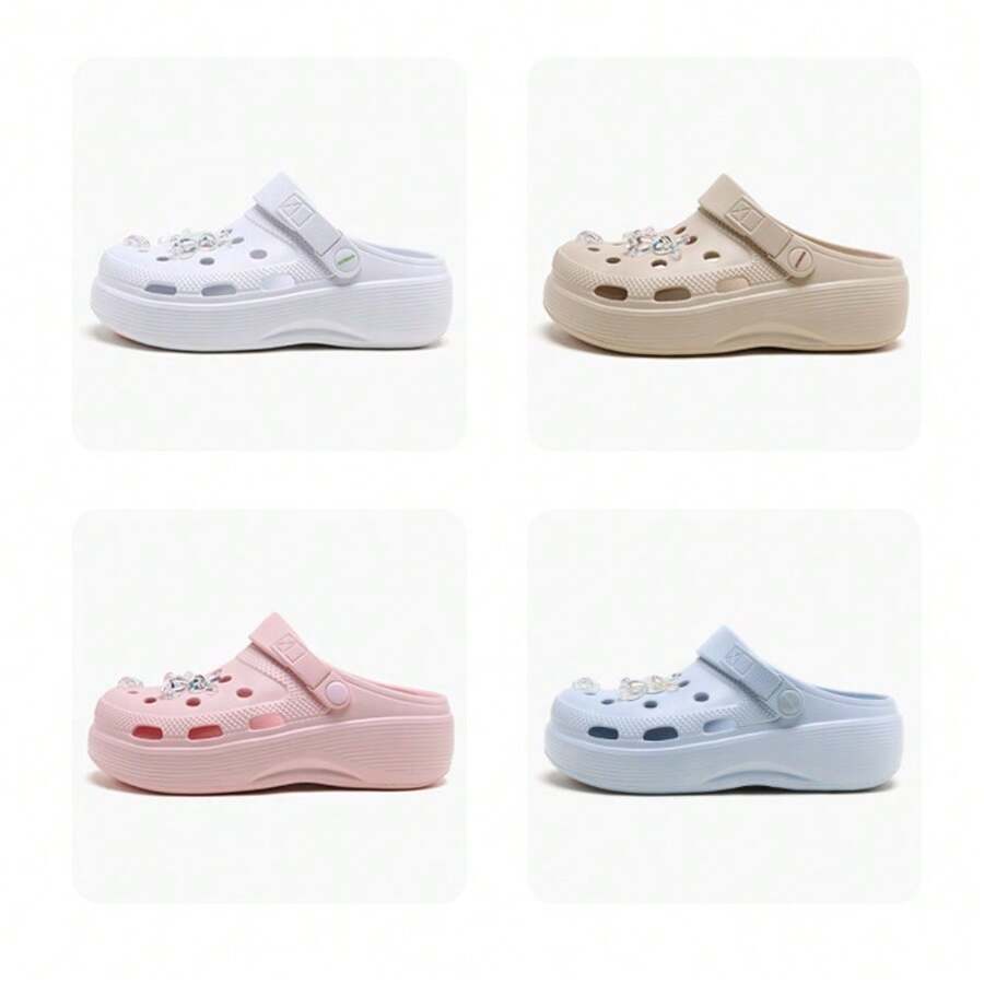 Increased High-Heeled Shoes, Thick Soles, Women's Summer Breathable Sandals, Breathable, Non-Slip, High-End Sandals, Beach, Pull-On, Valentine's Day Gift, Birthday Gift, Waterproof, Send Family, Send Wife, Send Lover, Send Mother, Send Best Friend