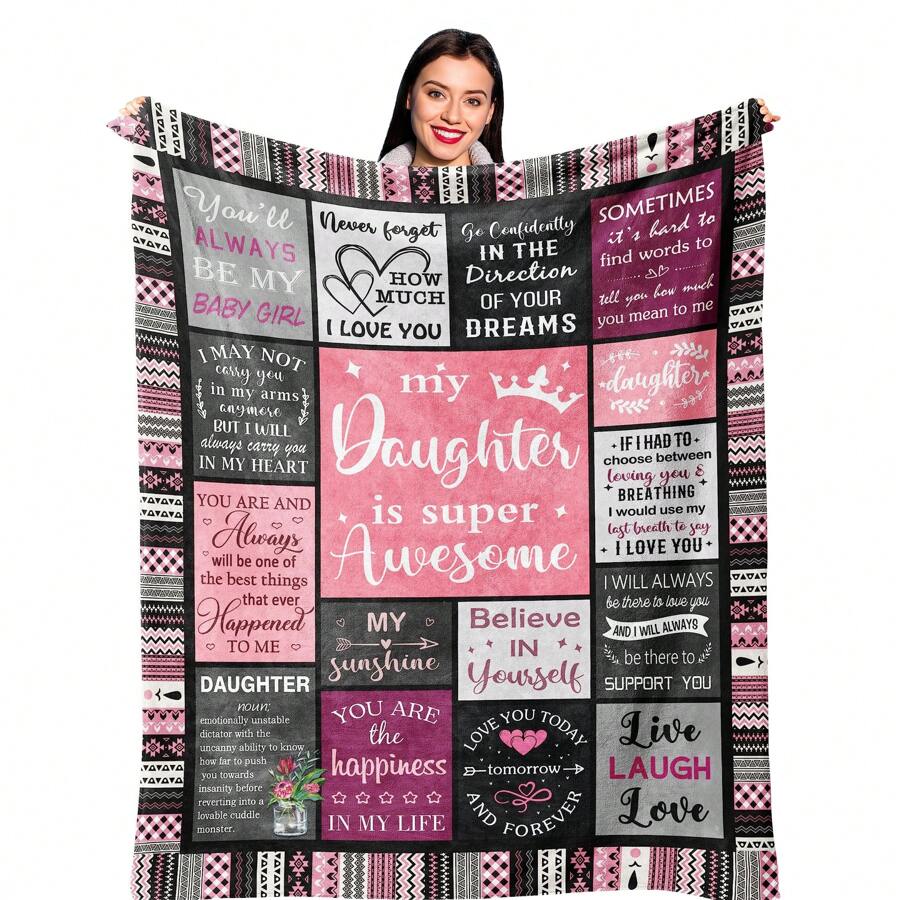 1pc Gifts For Daughter From Mom And Dad, Birthday Gifts For Daughter, Birthday Gift Ideas For Daughter, Daughter Blanket, Throw Blanket