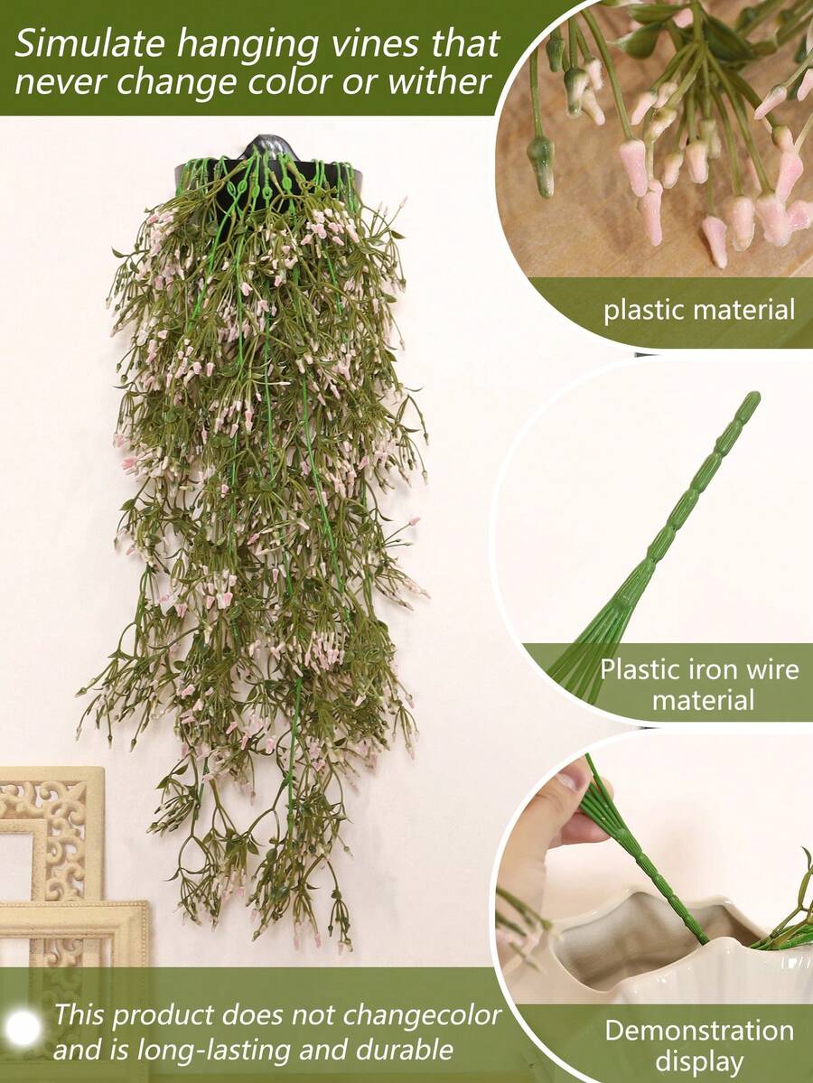 1pc Artificial Chili Pepper Hanging Vine - Decor For Home, Room, Wreath, Garden, Wedding, Inside And Outside, Farmhouse Style Fake Hanging Vine