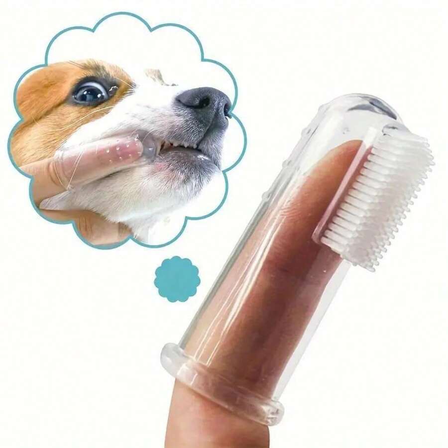 5pcs/10pcs Pet Dog & Cat Finger Toothbrush, Effective Breath Freshening & Gum Health Promotion, Portable Design Suitable For Daily Oral Care, Edge Cleaning
