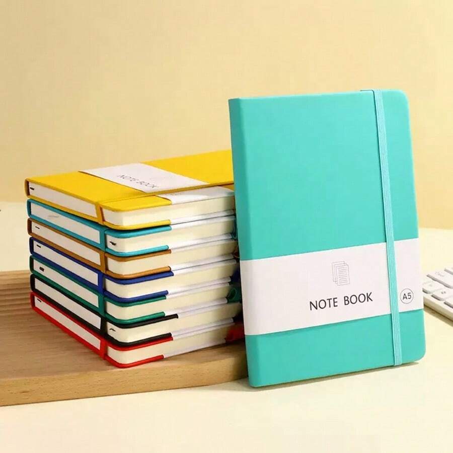 1 Stück A5 Notizbuch, A5 Notizbuch Notizblock Tagebuch Notizbuch A5 Notizblock, PU-Leder Notizbuch für Büro, Schule, Zuhause, Geschäft, Schreiben & Notizen machen, 200 Seiten (100 Blatt), Schulbedarf, Schulanfang