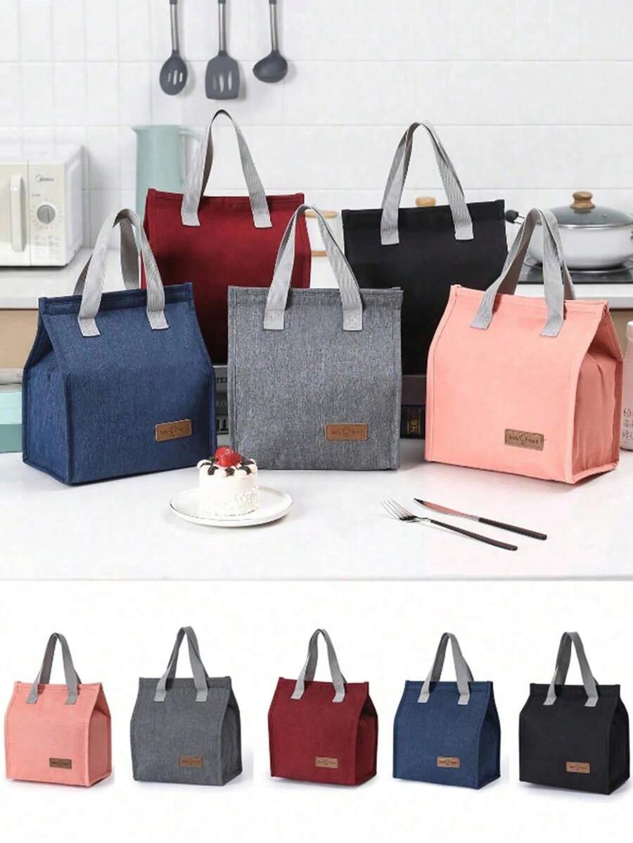 1pc Multifunctional Insulated Lunch Bag, Large Capacity Bento Bag, Waterproof Thermal Bag, Portable Food Container, Travel Bag, Summer Beach Bag, Outdoor Picnic Bag, Fits Lunch Box, Snacks, Fruits, Milk, Drinks, And Utensils, Top Handle One Shoulder Bag, Perfect For Work, School, Outdoor, Travel, Picnic And Camping, School Storage Bag, Teacher Supply Bag, Classroom Bag