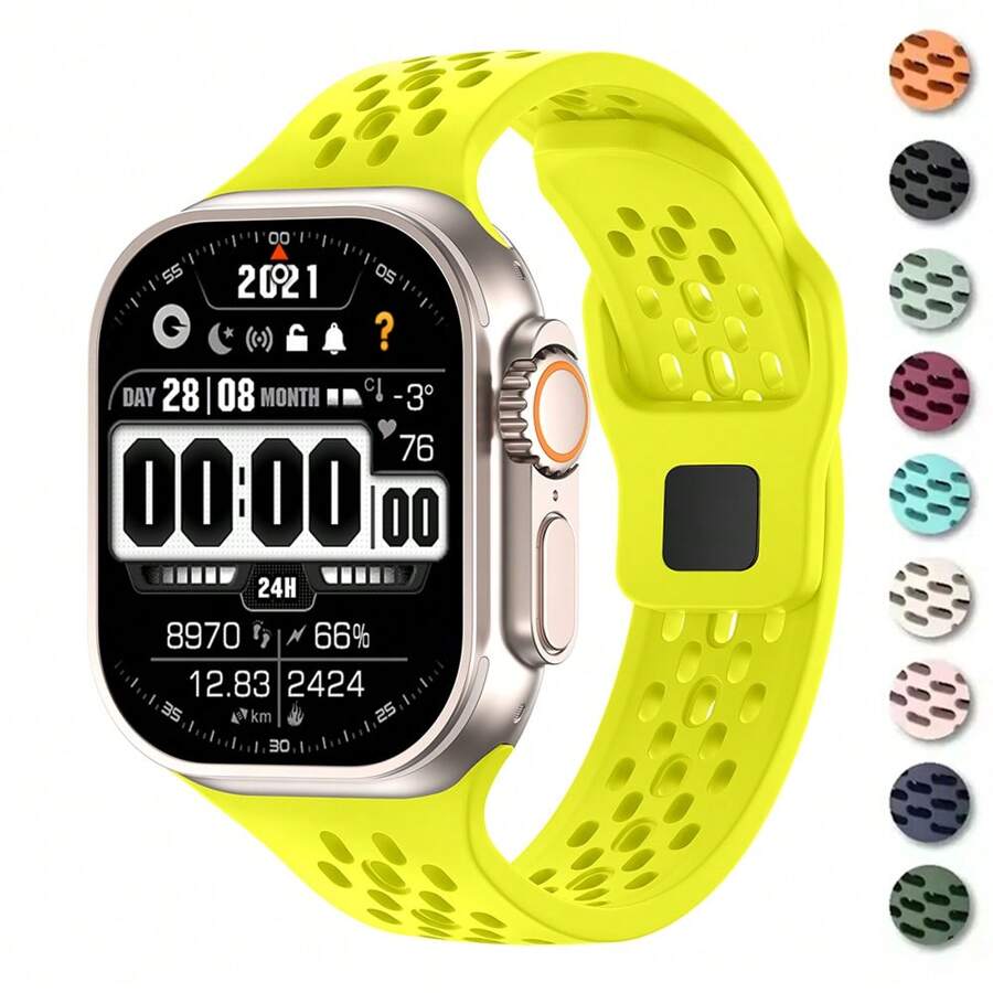 Cinturino in silicone compatibile con da 42mm, 46mm, 45mm, 44mm, 49mm, braccialetto compatibile con cinturino Serie 10, 9, 8, 7, 6, 5, 3, SE, Ultra