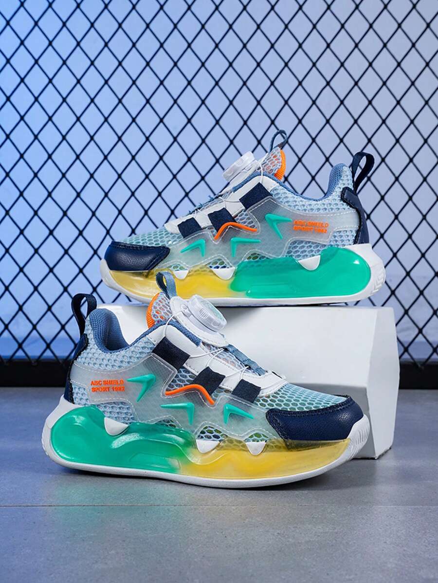 1 Pair Boys' Comfortable Fashion Casual Lightweight Breathable Outdoor Playground Running Sneakers, Suitable For Summer