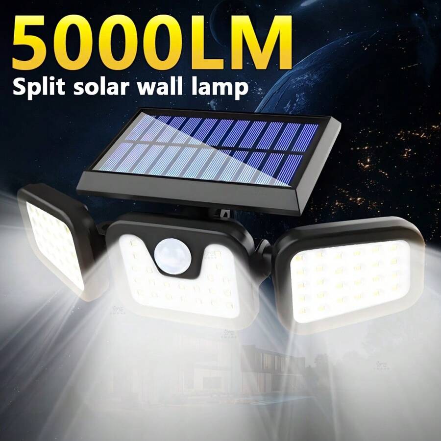 74LED Waterproof Solar Powered Security Light - Motion Sensor, Wall Mounted, Suitable For Garden, Yard, Garage And Porch, Outdoor Garden Lighting For Pathway, Yard, Patio