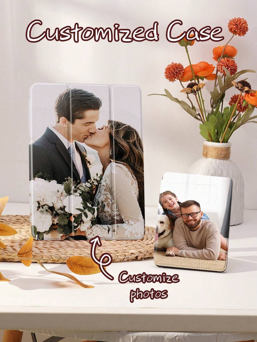 Étui de protection personnalisé pour iPad, étui triptyque personnalisé compatible avec l'iPad de 10e génération, l'iPad mini4/5/6/7, l'iPad de 10,9 pouces, l'iPad de 9,7 pouces, compatible avec la coque Tab A7 Lite 8,7 pouces