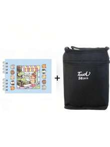 Kit livro amarelo + 36 núcleos caneta azul