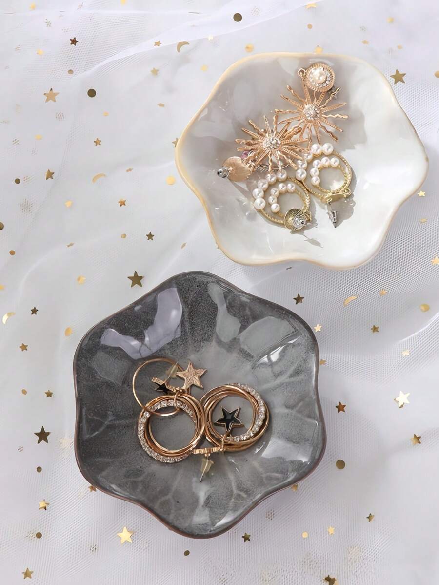 Keramik Schmuckschale - elegante Ring- & Schlüsseltasse für Schmuckaufbewahrung, dekorative Kleinigkeiten-Schale für Kommode/Eingang, elegante 2-in-1 Ring-Tasse und Gewürzschale, handgefertigte Mini-Schale mit Deckel, perfektes Geschenk für Schwestern/Mütter/Töchter, toll zu Valentinstag & Muttertag (Produkte mit Glasurumwandlung im Brennofen können Unterschiede in Farbe und Muster aufweisen)