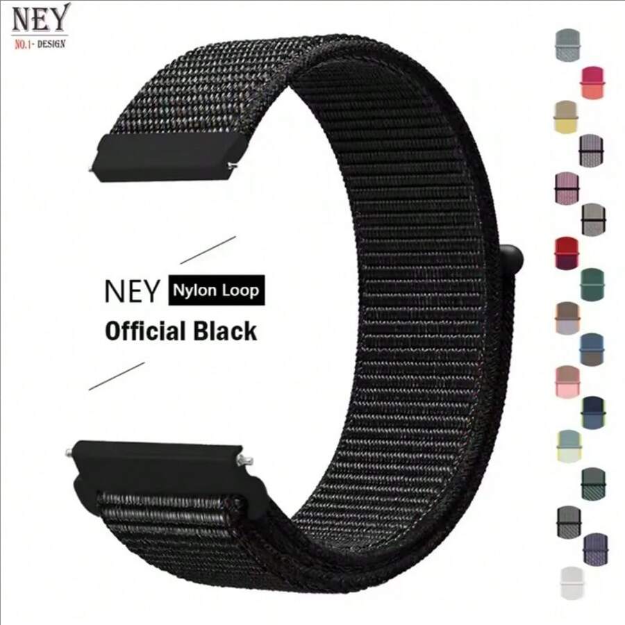 20mm Pulseira de Relógio Esportiva de Náilon para Watch GT 4-2-2e-3 44mm 40mm, Galaxy Watch 4 Classic 42mm 46mm, Active 2 40mm 44mm, Amazfit GTS 2-2e-Mini-GTS 3, Amazfit GTS 4-4 Mini