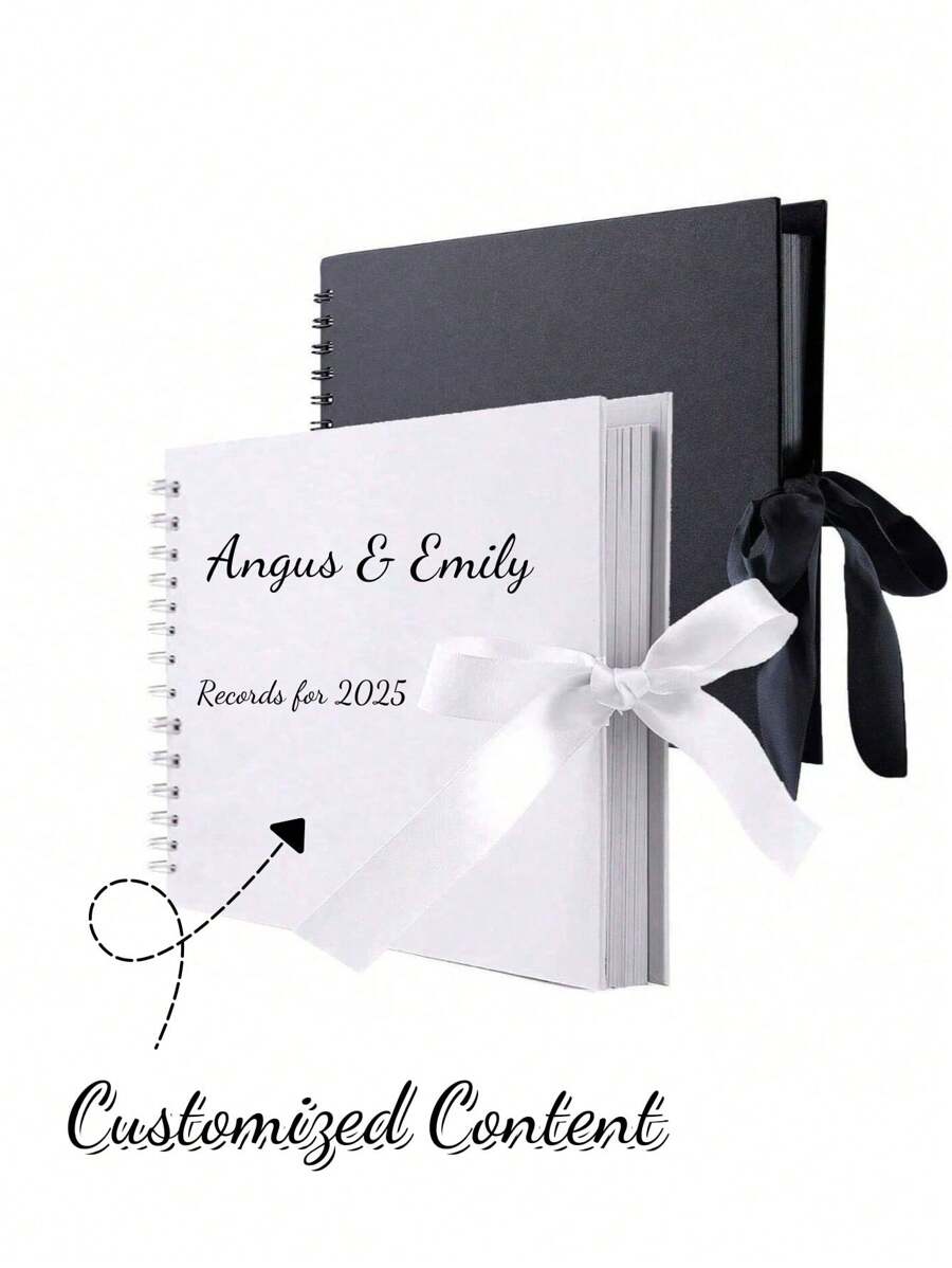 1 pièce de contenu de texte personnalisable, nœud en spirale, ruban, ressort de carte, album photo de style à rabat, album photo fait main, multifonctionnel, ornemental, réutilisable, raffiné, élégant, de haute qualité, coloré, moderne, personnalisé, unique, cadeau idéal pour lui, cadeau idéal pour elle, petit ami, papa, petite amie, maman, famille, amis, salon de thé, maison, jardin, bureau, pour les anniversaires, pour la Saint-Valentin, pour la fête des mères, pour les anniversaires, pour la fête des pères, pour la remise des diplômes, pour les mariages, pour le pendaison de crémaillère