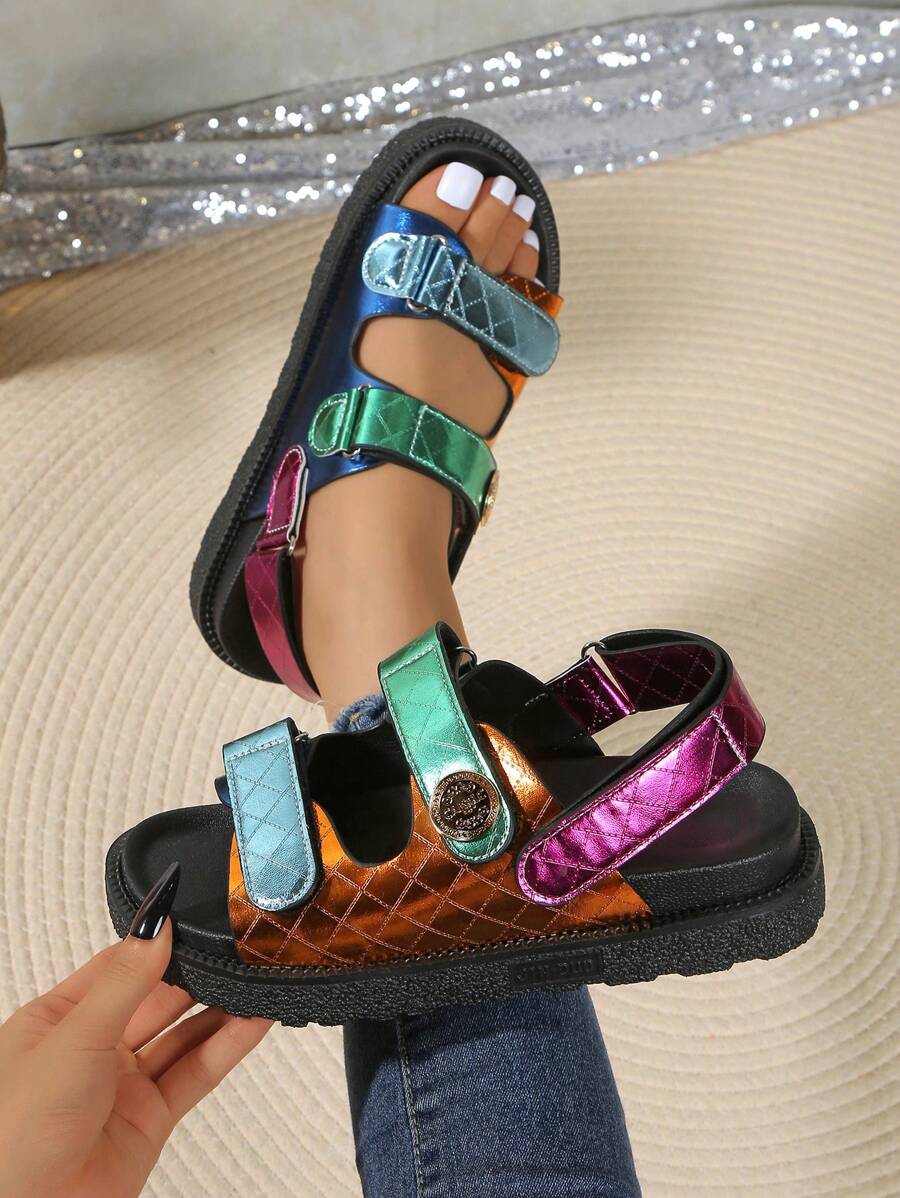 Women's Round Toe Thick Sole Comfortable Solid Color Sport Slide Sandals, Casual Basic Vacation Fashion House Slippers, Party Outdoor Indoor Office Wear, All Season
