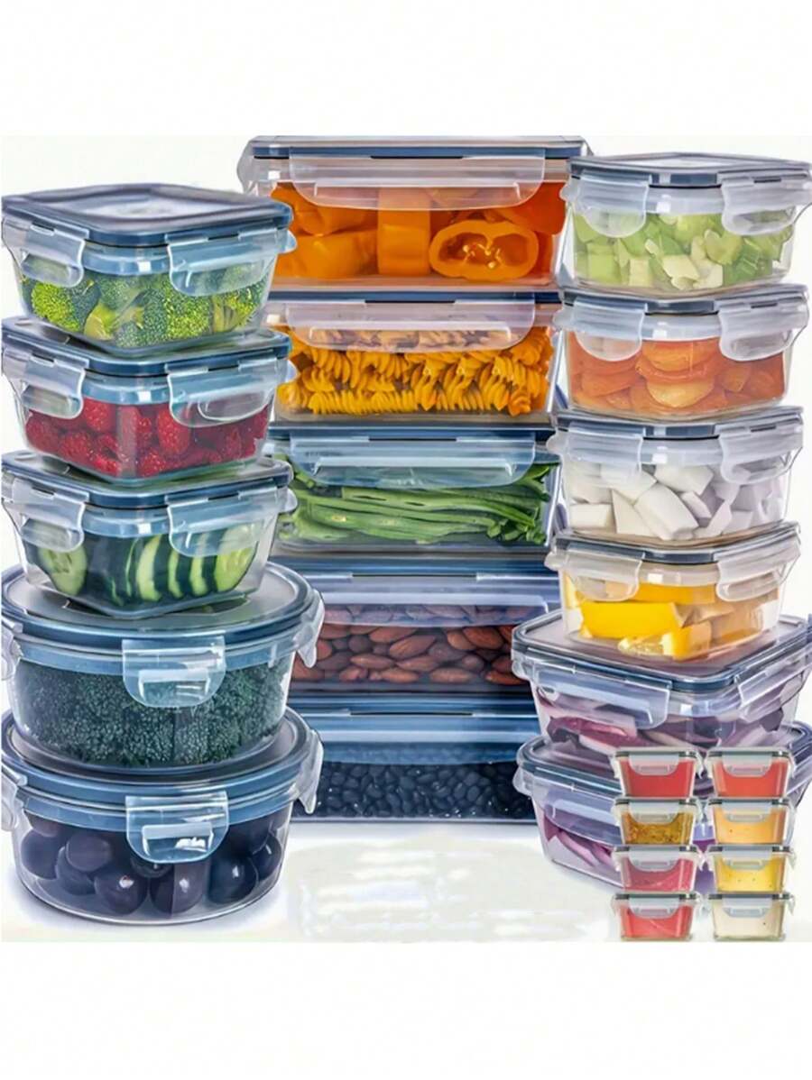 1 pezzo Contenitore per alimenti ermetico con coperchio, set di contenitori in plastica, adatto per picnic, campeggio, ufficio, scuola e cucina