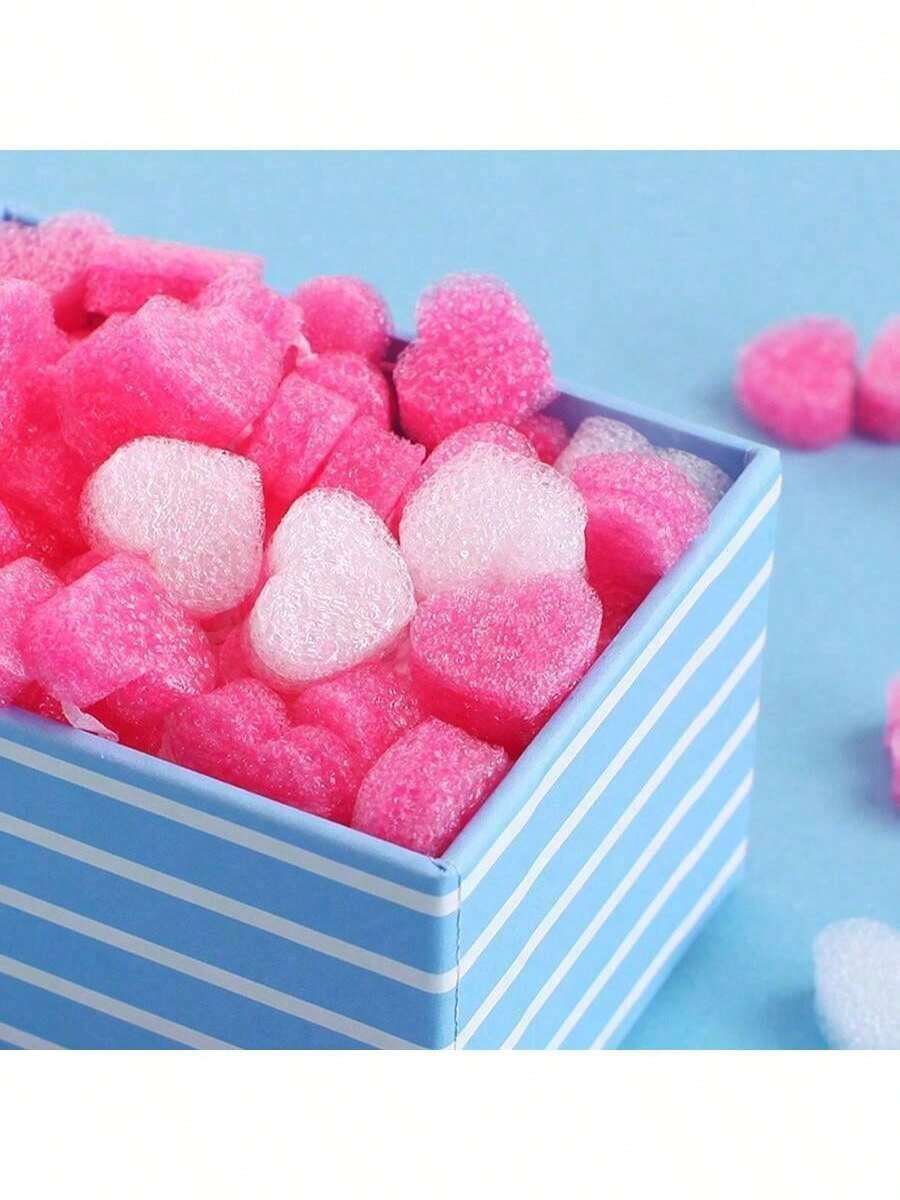 50 piezas de relleno en forma de corazón, accesorios de decoración de caja de regalo de colores mixtos, para empaquetar regalos, Día de San Valentín, Día de la Madre