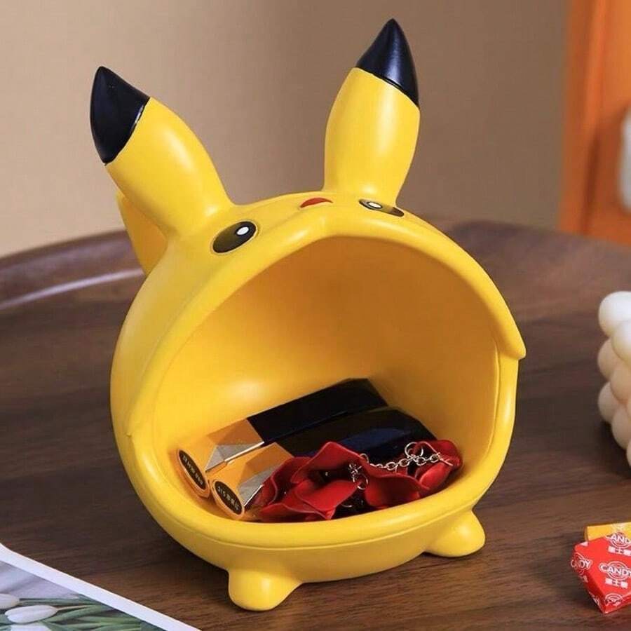 pokemon 1 Stück Süße Pokémon Pikachu Modell Aufbewahrungsbox, Cartoon Design Multifunktions Aufbewahrungsbox, essentielle Aufbewahrungsartefakte, Spaß und Praktikabilität, der perfekte Dekorationsraum, Aufbewahrung von Kleinspielzeug, strapazierfähiges Material, tolle Geschenkidee!