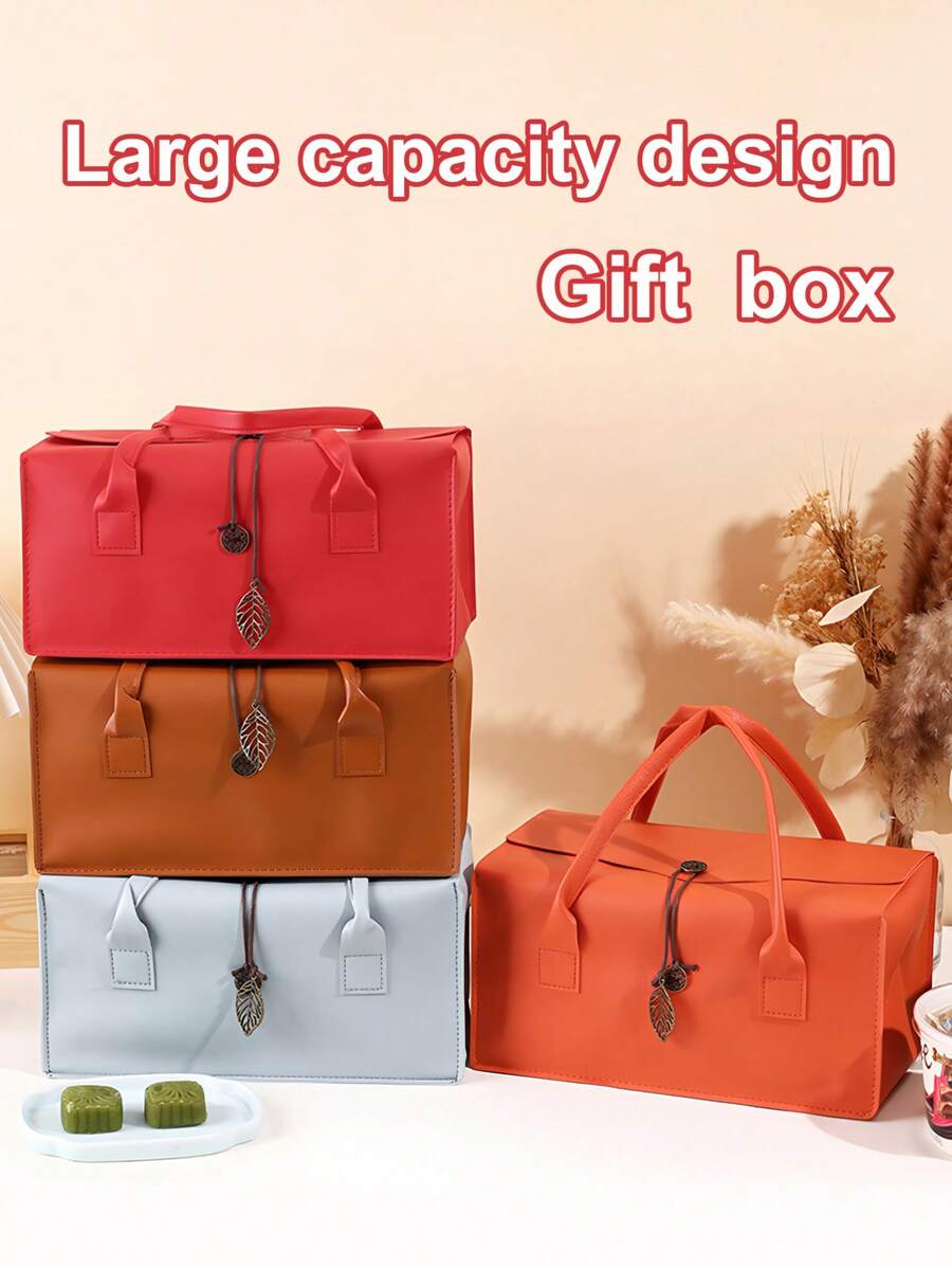 1 Stück ein faltbarer Geschenkbox aus künstlichem Leder mit großer Kapazität und Mobilität. Er hat einen neuen chinesischen Stil und ist aus synthetischem künstlichen Leder gefertigt. Er ist vielseitig einsetzbar und kommt mit einer Rotweingiftbox. Diese Geschenkbox eignet sich für Anlässe wie Muttertag, Vatertag, Hochzeiten, Erntedankfest, Neujahr, Brautduschen, Geburtstage sowie als Check-In-Geschenkboxen.