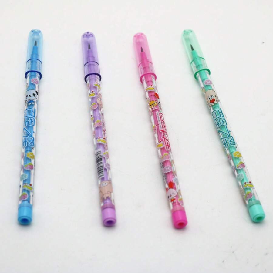 Matita a forma di stella dell'alunno Baili, può essere sostituita con penne a uovo senza lama, disponibile in 4 confezioni con diversi stili, adatta per la stagione di ritorno a scuola, premi scolastici, regali di compleanno, regali per feste, regali per vacanze, forniture scolastiche