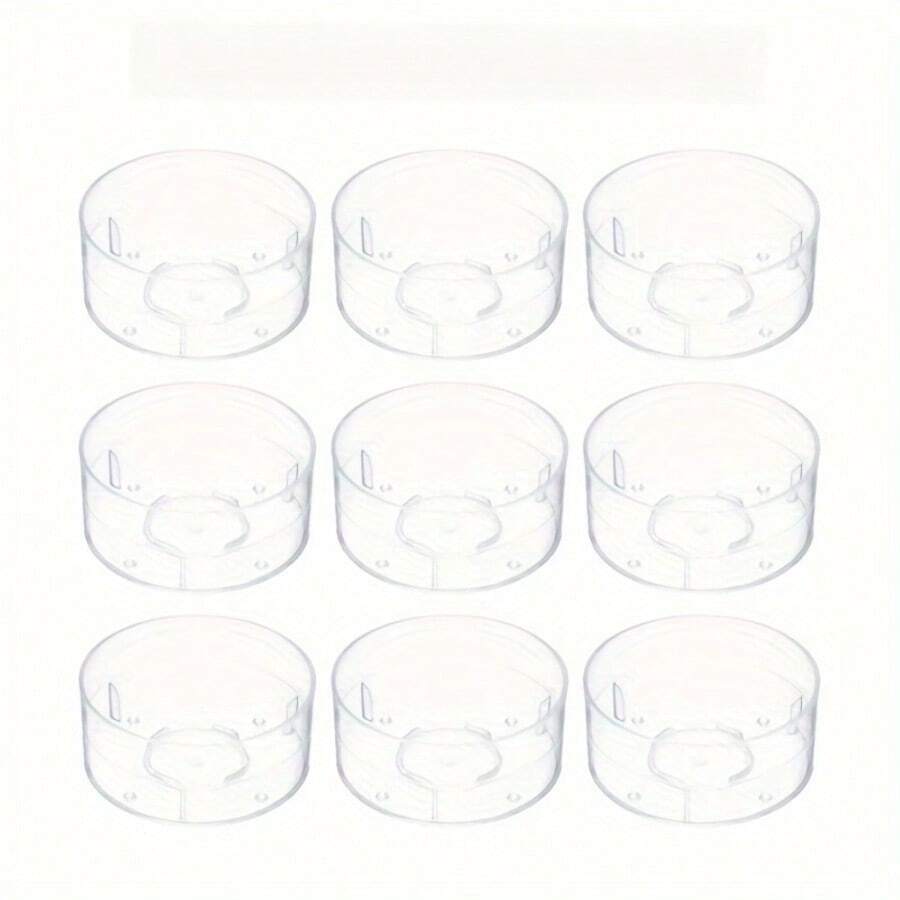 50pcs Transparent Plastic Tea Light Cups - Fireproof Candle Holders For DIY Candlemaking, Tealight Lamps, Crafts, Plastic Tealight Shells, Candle Molds