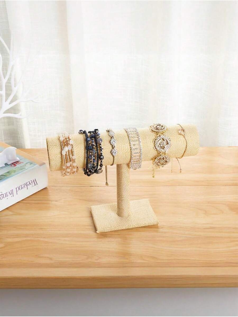 1pc Jewelry Chain Hairband Watch Necklace Bracelet Display Stand Stand T-Shaped Bracelet Display Stand Watch Display Stand. For Jewelry Storage Stand Watch Stand For Display All Linen 1 Layer