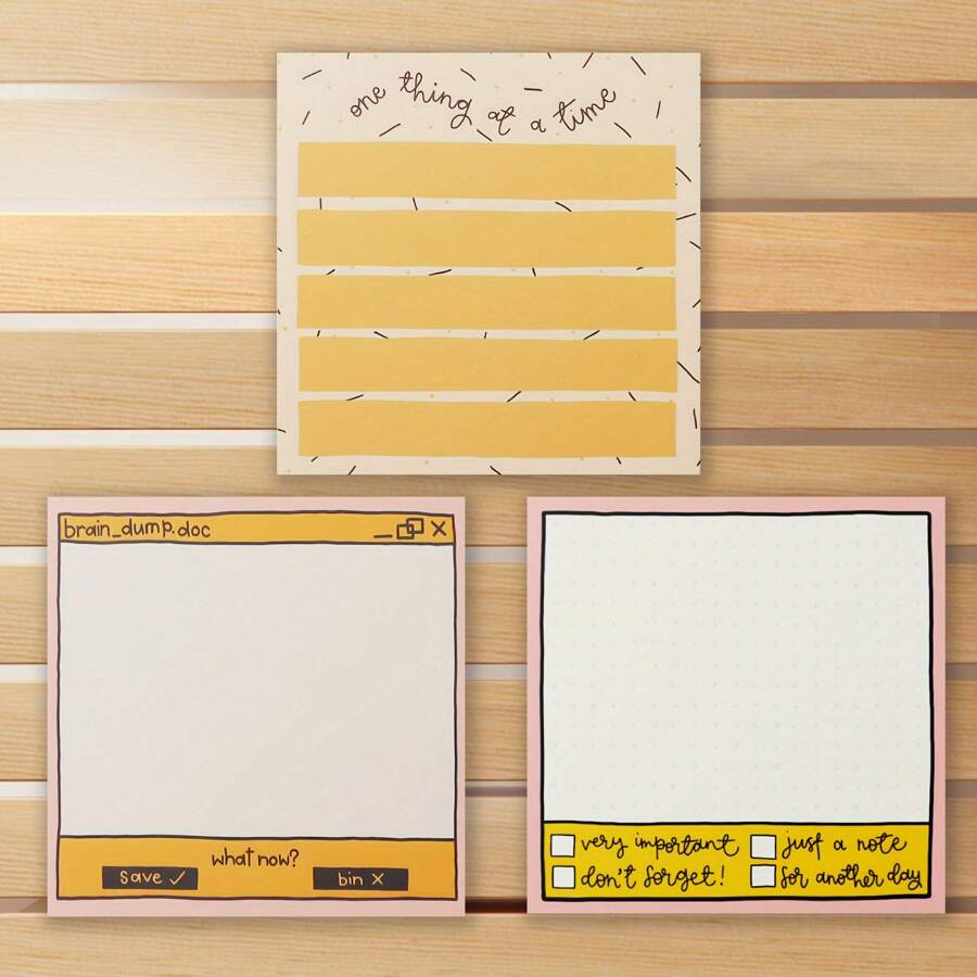 3pc Humorous Head Top-Up Paste Humorous Notebook Sticky Memo Notes Suitable For School, Office, Household Items, Students, Teachers, Gifts