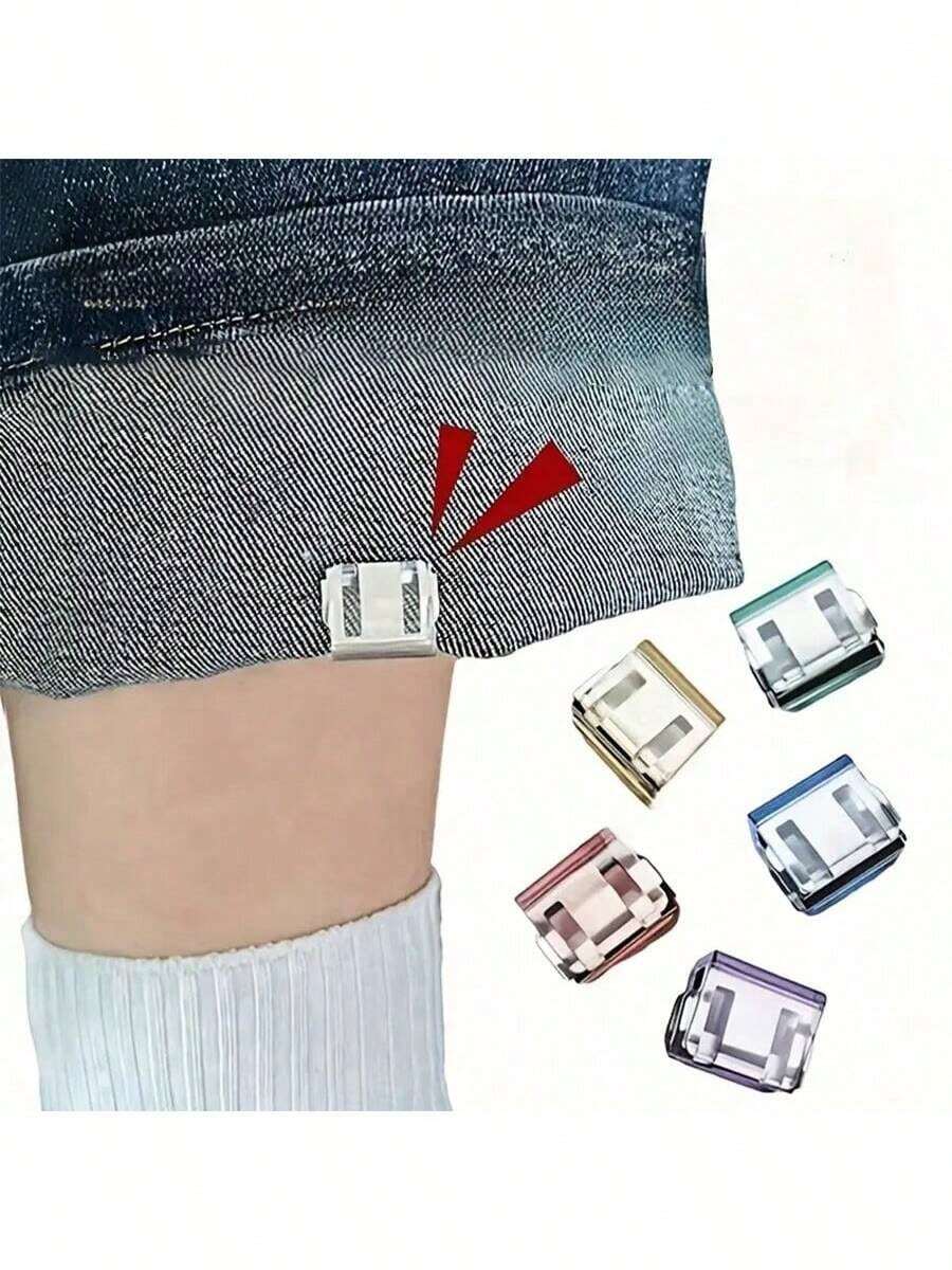 Unsichtbare Bein-Fixier-Clips, verhindern das Schleifen von Hosenbein, faltbare verborgene Bein-Verschlüsse, geeignet für Jeans, lange Hosen, um Schleifen am Boden zu verhindern