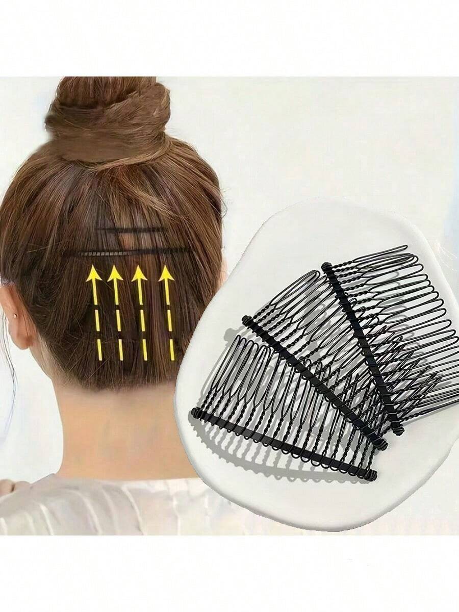 5 Stücke einfache Haarklammern aus Legierung für Damen - einfarbig, wellenförmiges Design, geeignet für Pony und unordentliches Haar, rutschfeste rechteckige Haarzubehör, Haarstyling