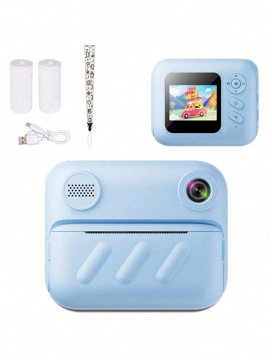 Mini Camera Instant Print For Boys And Girls, 1080P HD Dual-Lens Selfie Digital Camera With Print Paper , Christmas Birthday Gifts Toys
