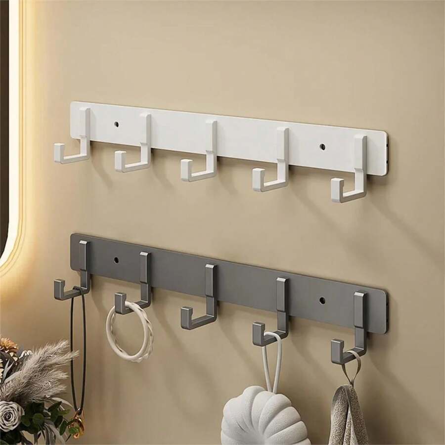 Household Wall Coat Rack Black Hooks For Hangging Clothes Towel Hanger Bathroom Robe Hook Heavy Duty Kitchen Accessories
