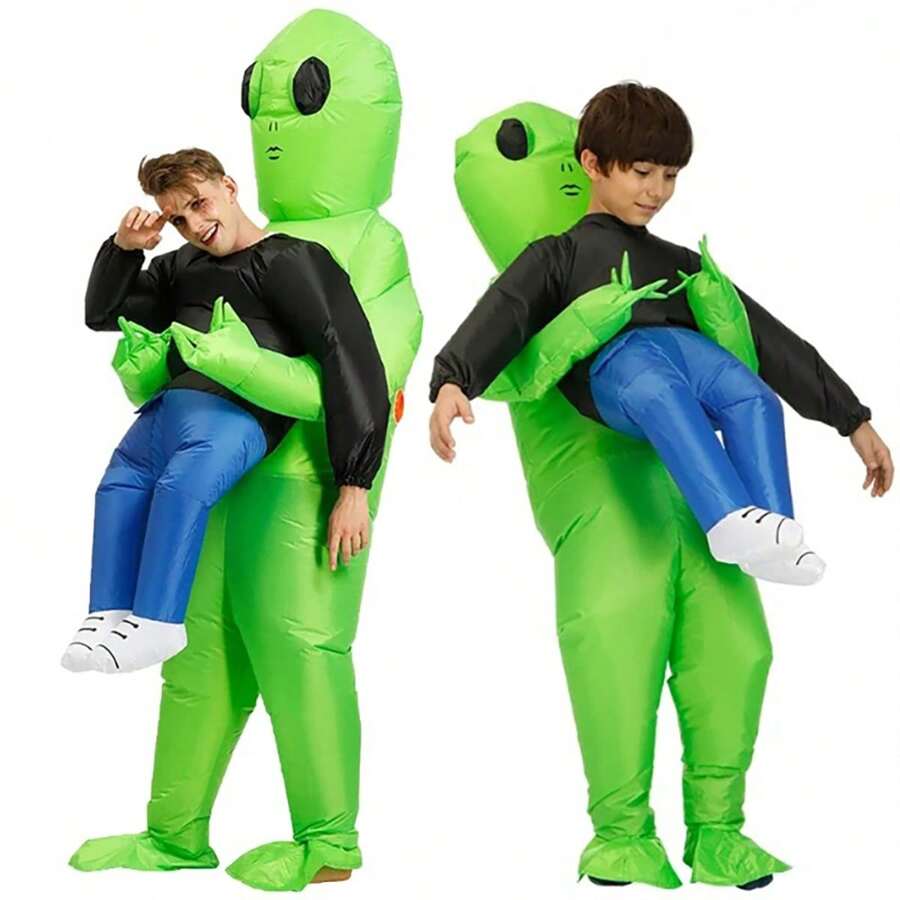 Aufblasbares Kostüm für Erwachsene, aufblasbares Alien Halloween Kostüm, aufblasbares Alien-Entführungs-Kostüm, lustiges aufblasbares Halloween-Kostüm