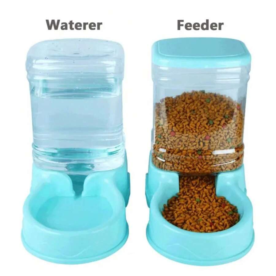3.8L Pp Material Pet Feeder Pet Fountain Drink Bowl Automatic Pet Feeder Large Dog Food Dispenser