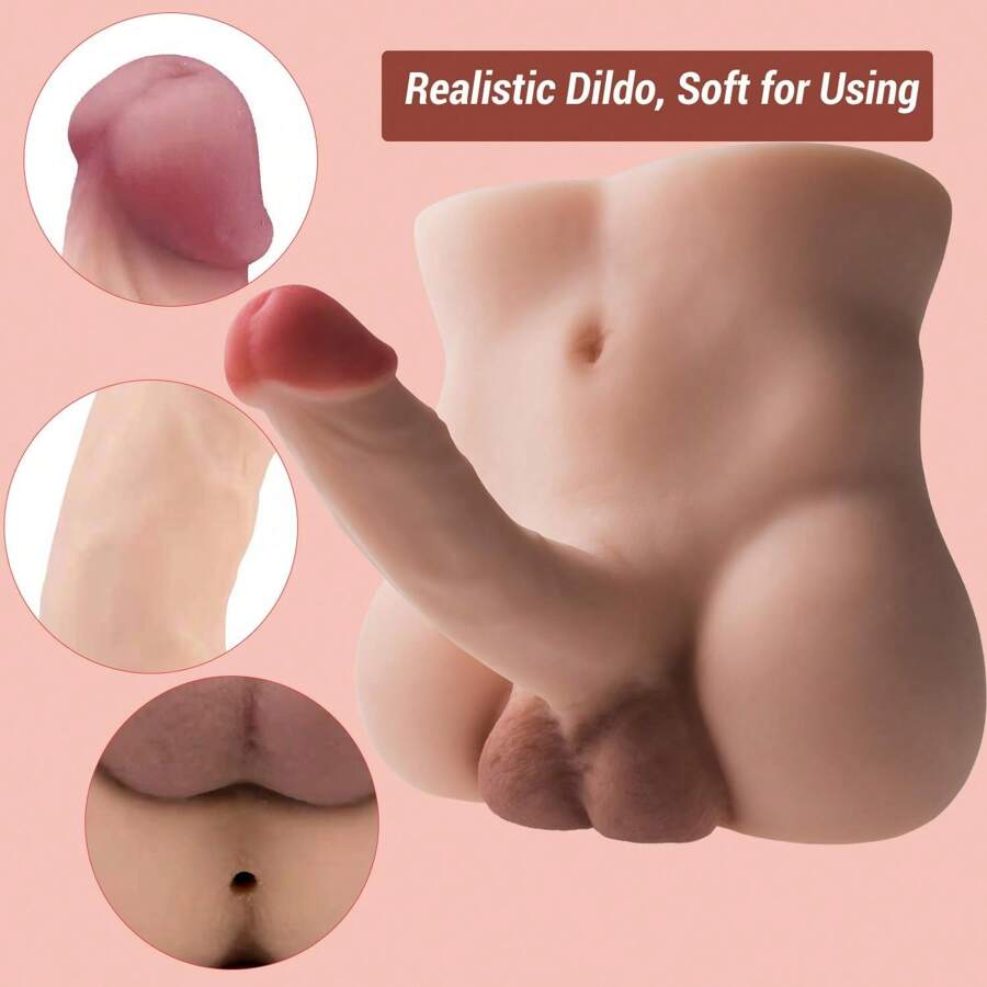 Sex Doll Torso Big Dildo Female Torso With Flexible Realistic Huge Penis, Woman Masturbator Torso For Orgasm Sex Pleasure,Adult Sex Toy For Couples