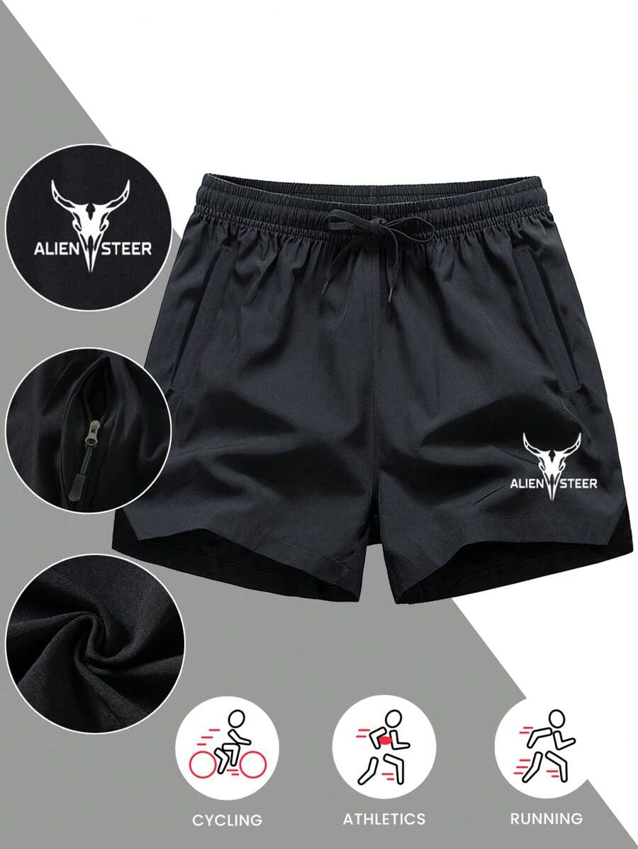 Pantalones cortos deportivos de verano para hombres, de secado rápido y finos, frescos y cómodos, con elástico, para correr y entrenar en gimnasio. Pantalones de senderismo, ciclismo y trekking con tejido transpirable, ligero y que absorbe la humedad. Apropiados para entrenamientos en el gimnasio y correr.