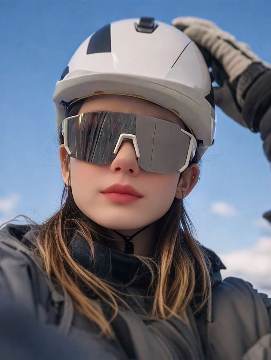 Große Rahmen Sport Modebrillen für Herren und Damen, farbige verspiegelte Modebrillen, geeignet für Sonnenschutz im Sommer, Strandurlaub, Outdoor-Sport, Bergsteigen Angeln, Radfahren, Einkaufen und Fotografie Zubehör