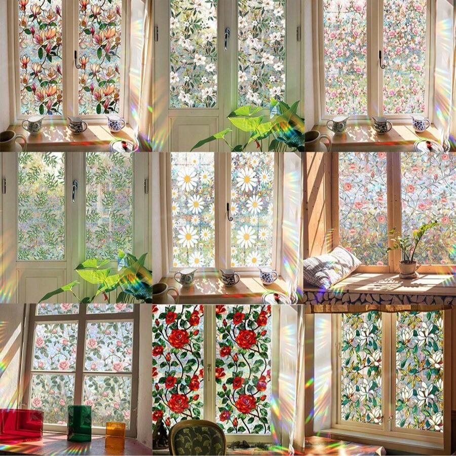 Fensteraufkleber, Wandaufkleber, Glasfenster Dekorfolie, Fenster Sichtschutzfolie, bemalte Glasfenster Folie, Sichtschutzfolie, Glasfolie, Fensterfolie Dekoration, Glasfenster Dekorfolie, Glasfenster Aufkleber, Fensteraufkleber, Wandaufkleber Dekoration geeignet für Wohnzimmer, TV, Bürodekoration, Heimdekoration
