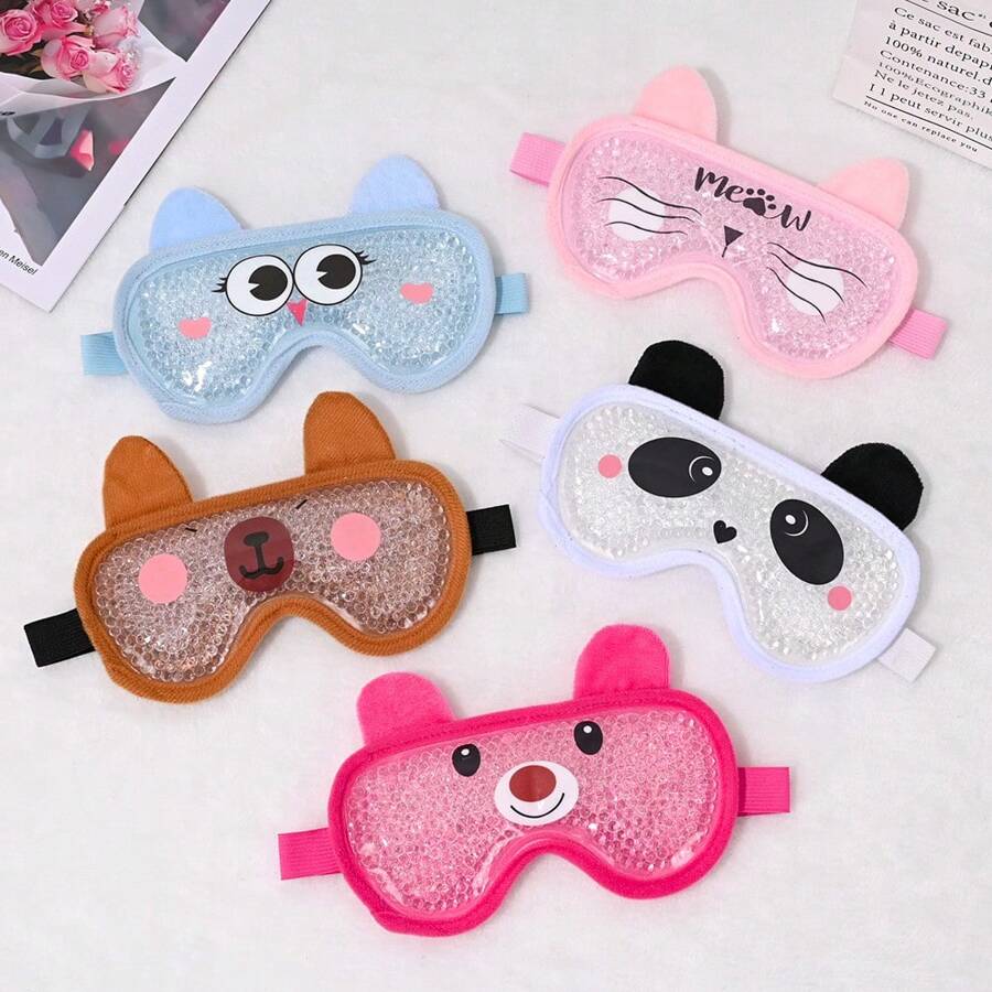 Reusable Gel Eye Mask, Panda Plush Lining, Cold/Hot Therapy Compress To Relieve Puffiness, Dry Eyes, Dark Circles, Eye Swelling, Headache, Migraine