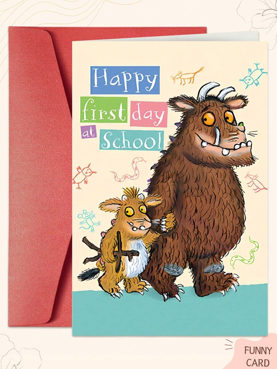 1PC Creative Back-To-SchoolBlessing Cards | Happy First Day OfSchool! Gifts For Primary/College Students