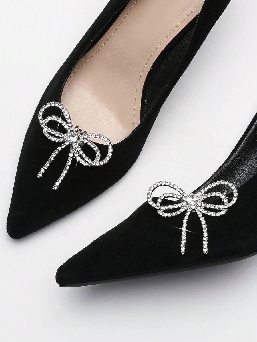 Accesorios decorativos de metal extraíbles con rhinestones, adecuados para sandalias, clips de zapatos
