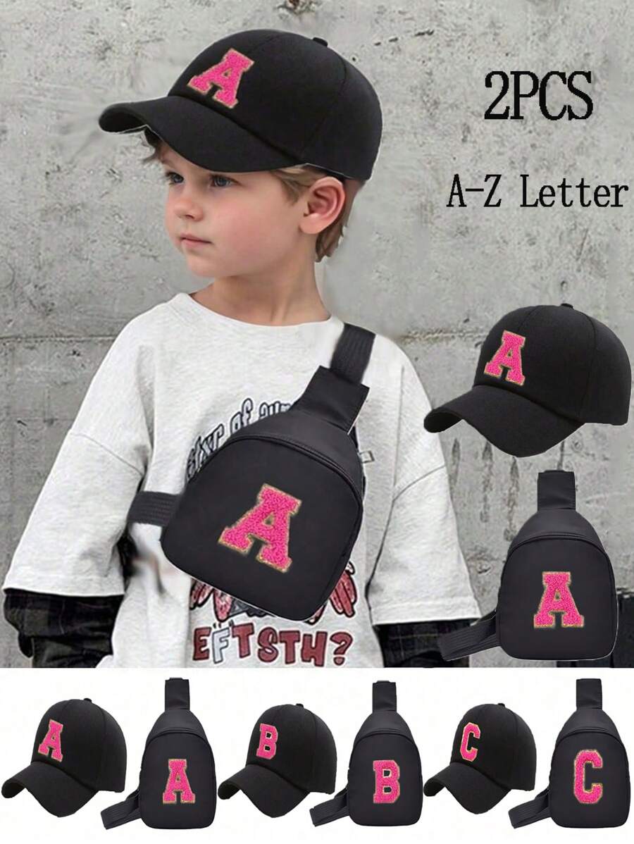 2 PIEZAS Gorra de béisbol y bolsa para niños y niñas con protección solar, gorra de béisbol ajustable con coleta, gorras a juego en familia, apropiado para deportes al aire libre, viajes, vacaciones, regalos