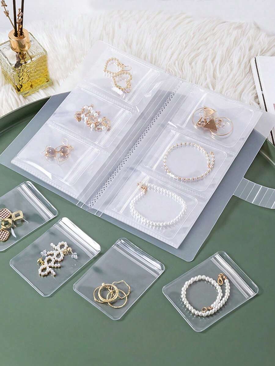 20 Sealed Jewelry Bags/1 84 Grid Transparent Plastic Storage Bag - Dustproof, Antioxidant Jewelry - Multi-Purpose Storage Bag For Necklaces, Bracelets, Rings, Earrings For Women Storage Organizer Travel Essentials Gift