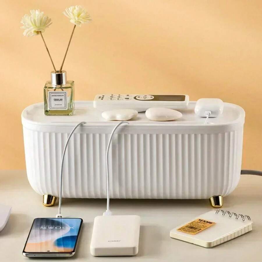 Nordic Plug Board Storage Box Cable Wire Organizer Case Socket Wireless WiFi Router Bracelet Desktop Data Line Plug Holder Shelf