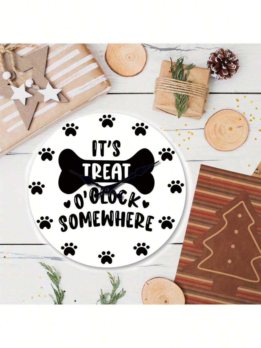 1 Peça Relógio de Parede Retrô de Madeira Personalizado e Criativo, Relógio Decorativo de Estilo Nórdico Silencioso, Decoração de Quarto, Decoração de Dormitório, Decoração Escolar, Presente de Natal, Ação de Graças, Ano Novo