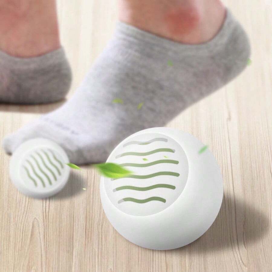 24er-Pack Schuh-Deodorant-Kugeln, feste Duft-Plastik-Geruchsentferner für Schuhschränke, Erfrischer für Sportschuhe, Innenaromatherapie, Schnellwirksame Geruchsentfernung