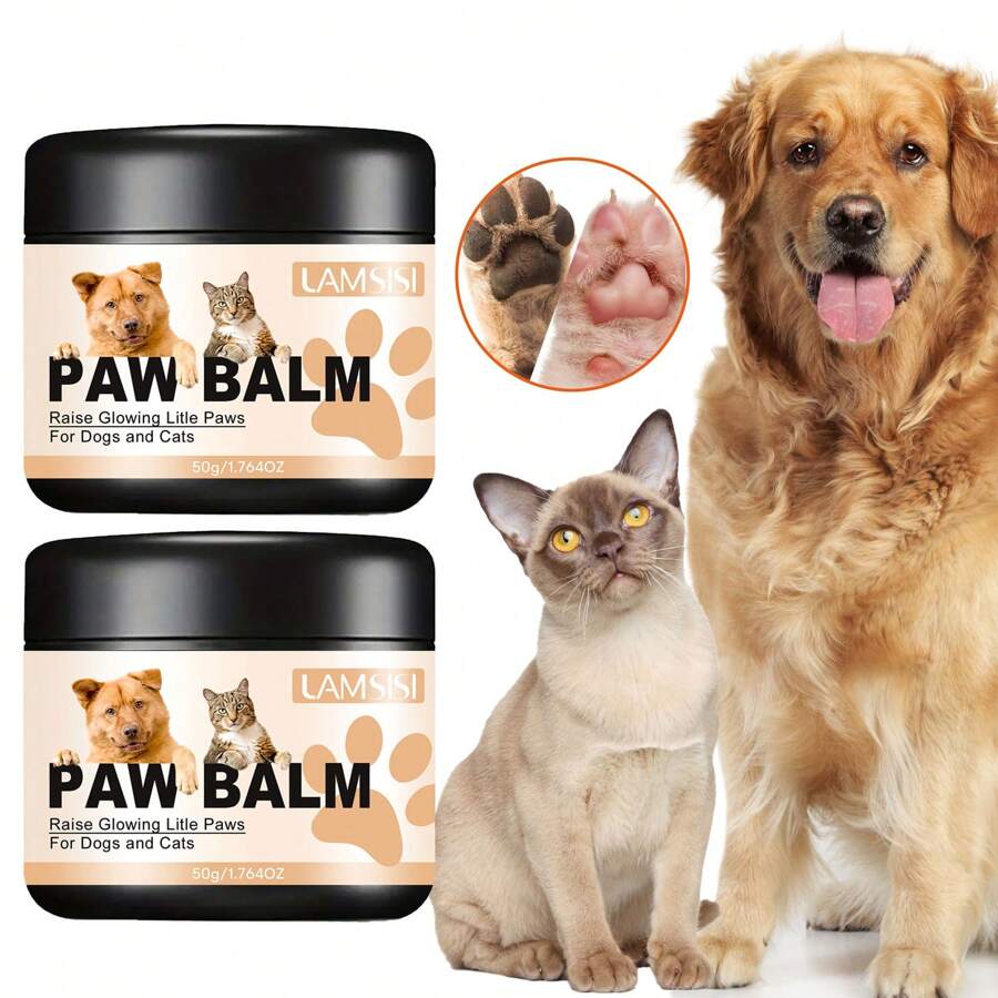 Baume pour les pattes de chien et de chat | Baume pour les coussinets des pattes de chien | Adoucissant pour le museau des chiens | Baume pour les pattes de chien et le baume pour le nez de chien pour les nez et les pattes secs, fissurés, irrités, qui démangent (1,411 oz*2)