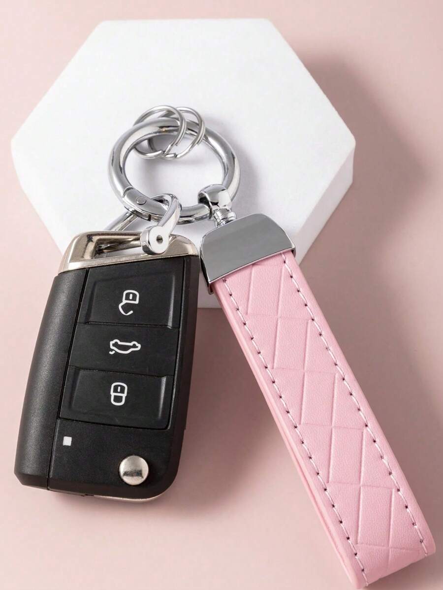 1 pièce Porte-clés en alliage de zinc et style simple unisexe, en noir, blanc, rouge, rose, orange. Convient pour diverses clés et porte-clés de voiture